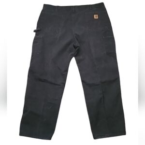 CARHARTT Men's Black Dungaree Fit Cargo Pant Size 40 x 32 Working Pant